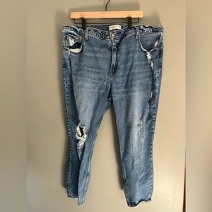Abercrombie The Skinny High Rise Distressed Jeans Womens 30